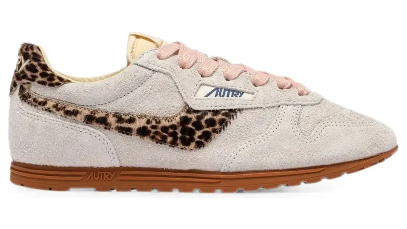 Autry Reelwind Low leopard-print suede sneakers – Grijs (WSLWYE01)