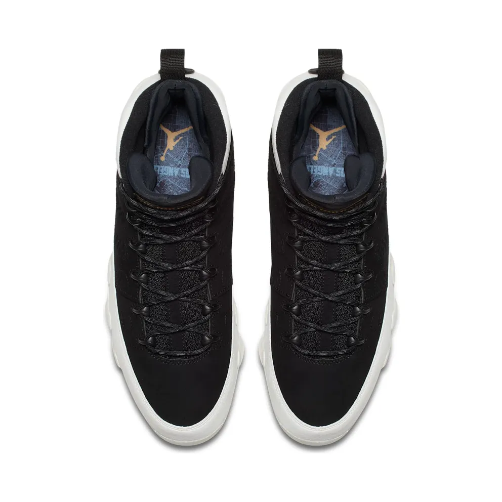 Jordan 9 Retro City of Flight Black/Black-Summit White-Metallic Gold (302370-021)