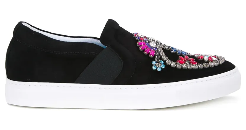 Lanvin Verzierte Slip-On-Sneakers “Black” (FWSKPK3DKIRIH16)