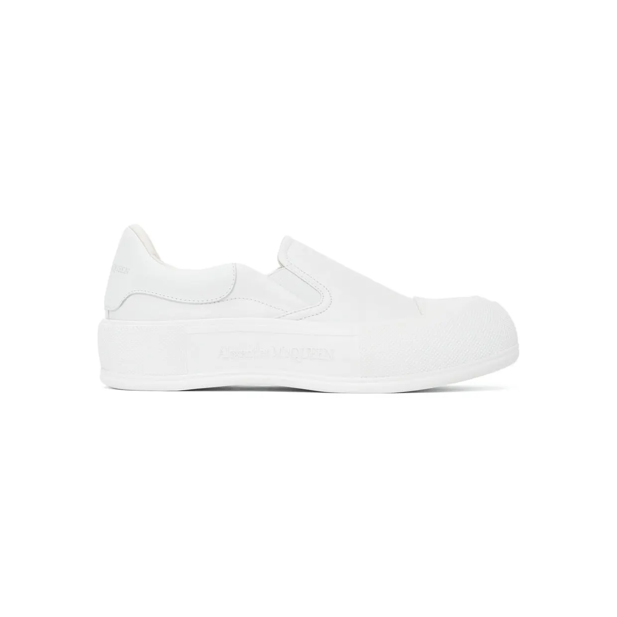 Alexander McQueen White Deck Skate Plimsoll Sneakers (654592WHZT8)
