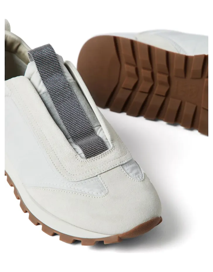 Brunello Cucinelli Monili-embellished Low-top “White” (MZSFG2127 C6280) (2)