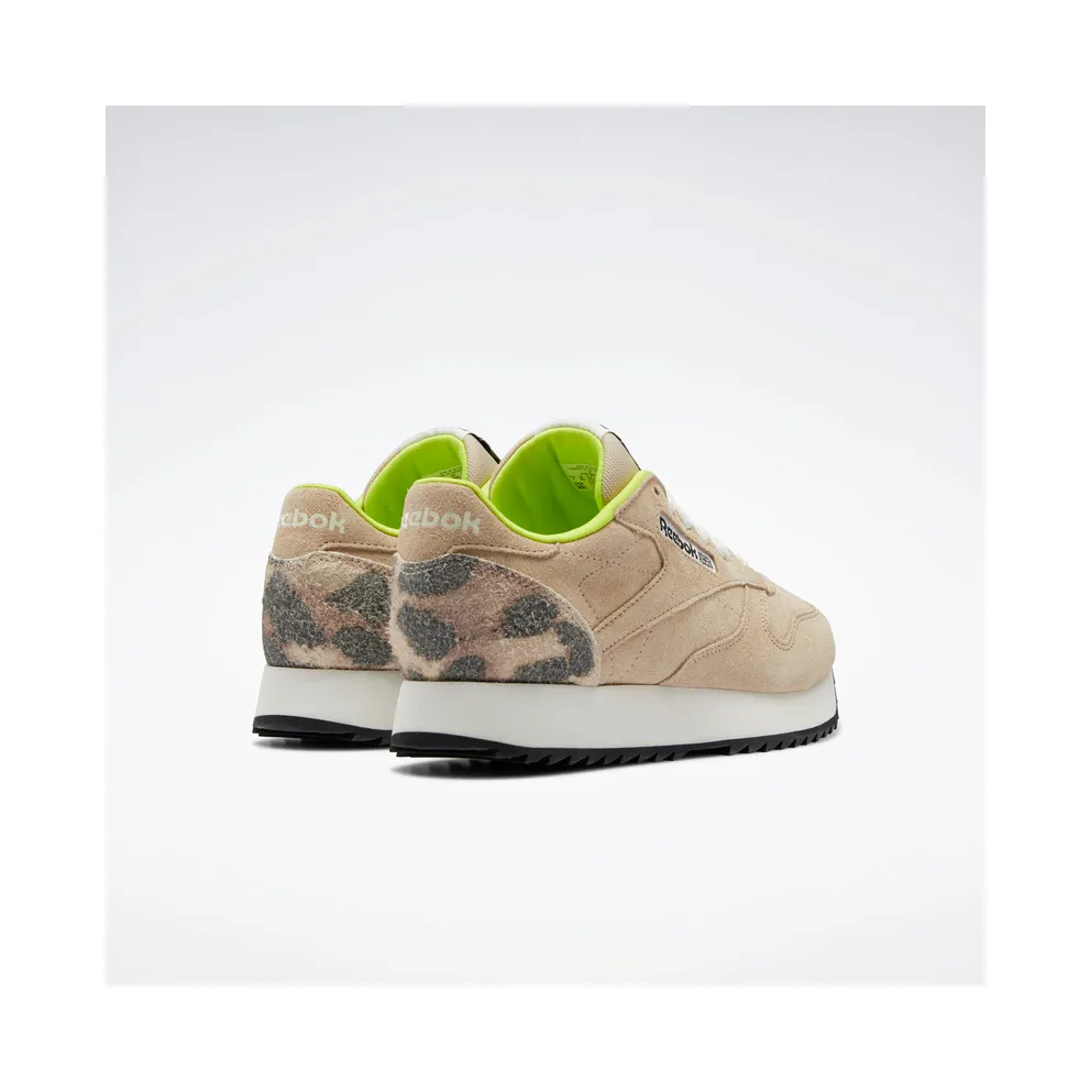 Reebok Classic Leather Ripple Shoes Modern Beige / Chalk / Acid Yellow