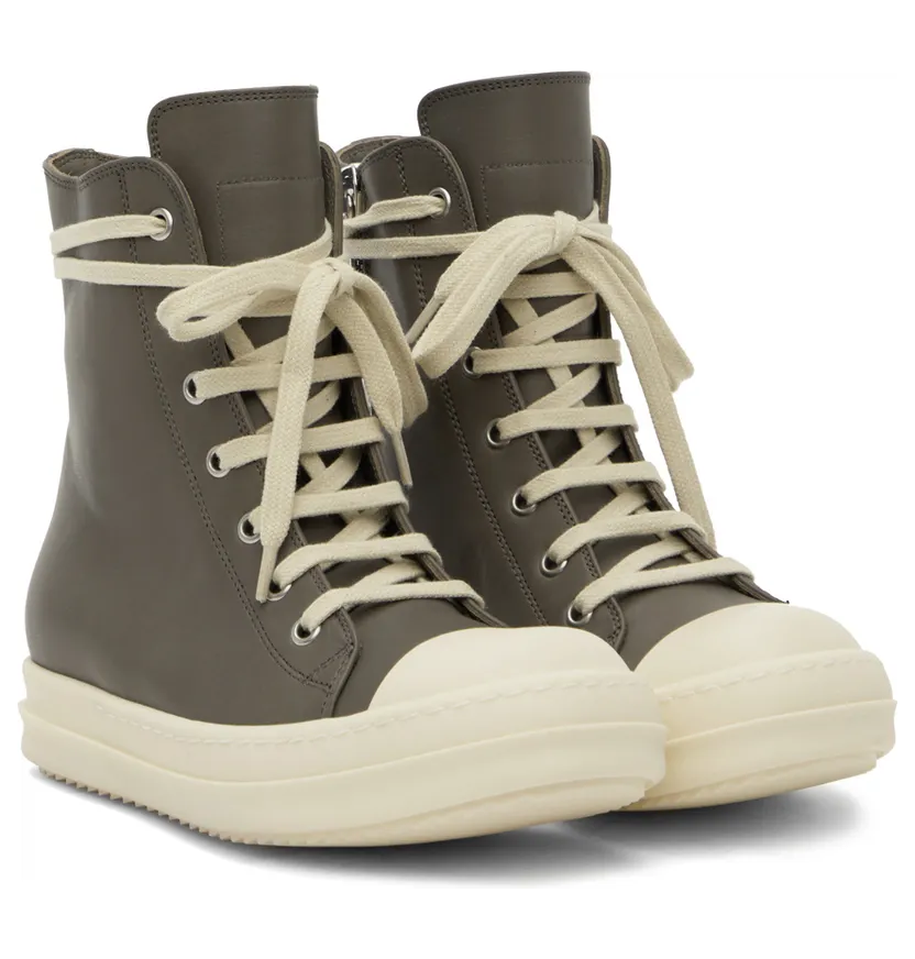 Rick Owens Gray Strobe Sneakers (RU02B2890 LCG) (4)