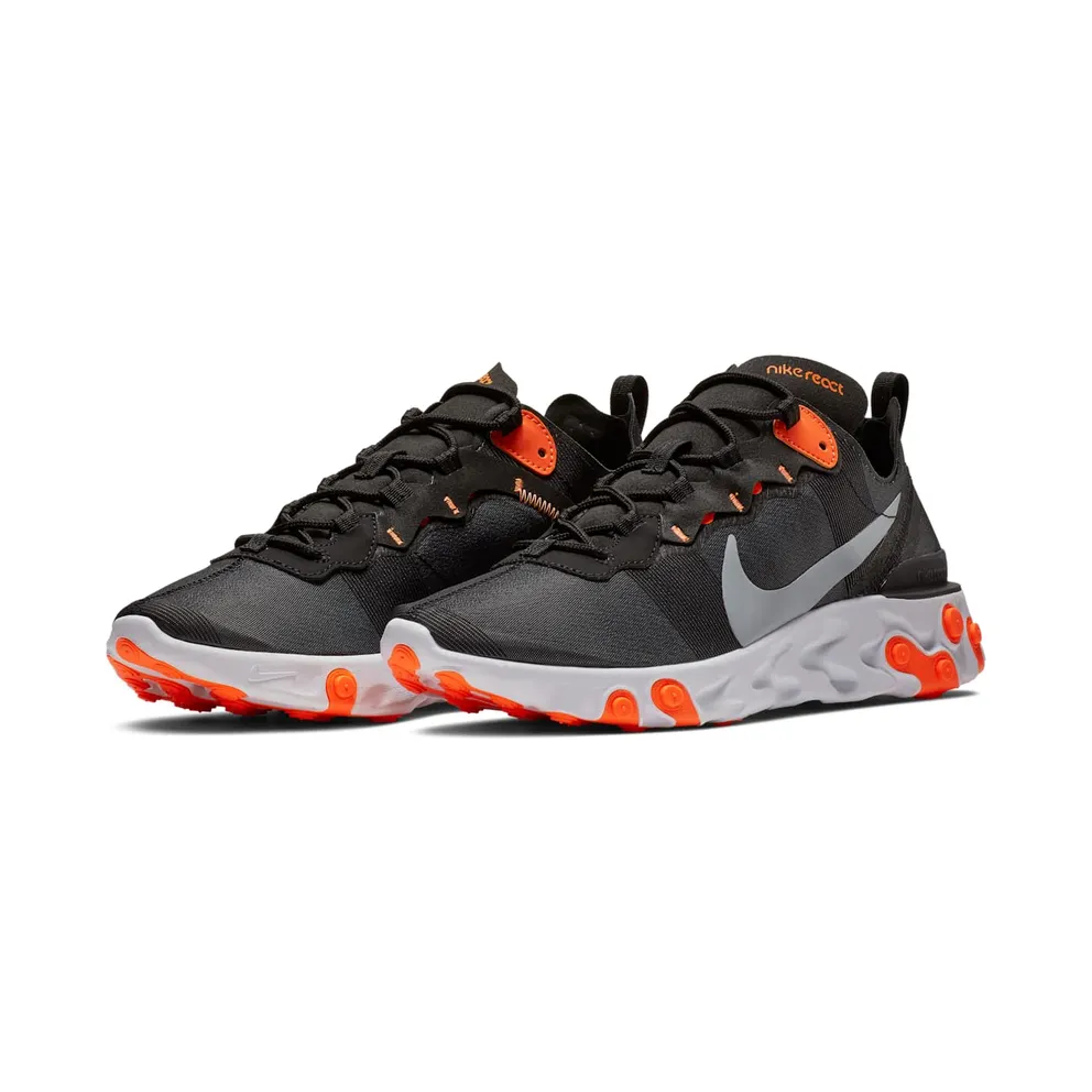 Nike React Element 55 Wolf Grey Orange (BQ6166-006)
