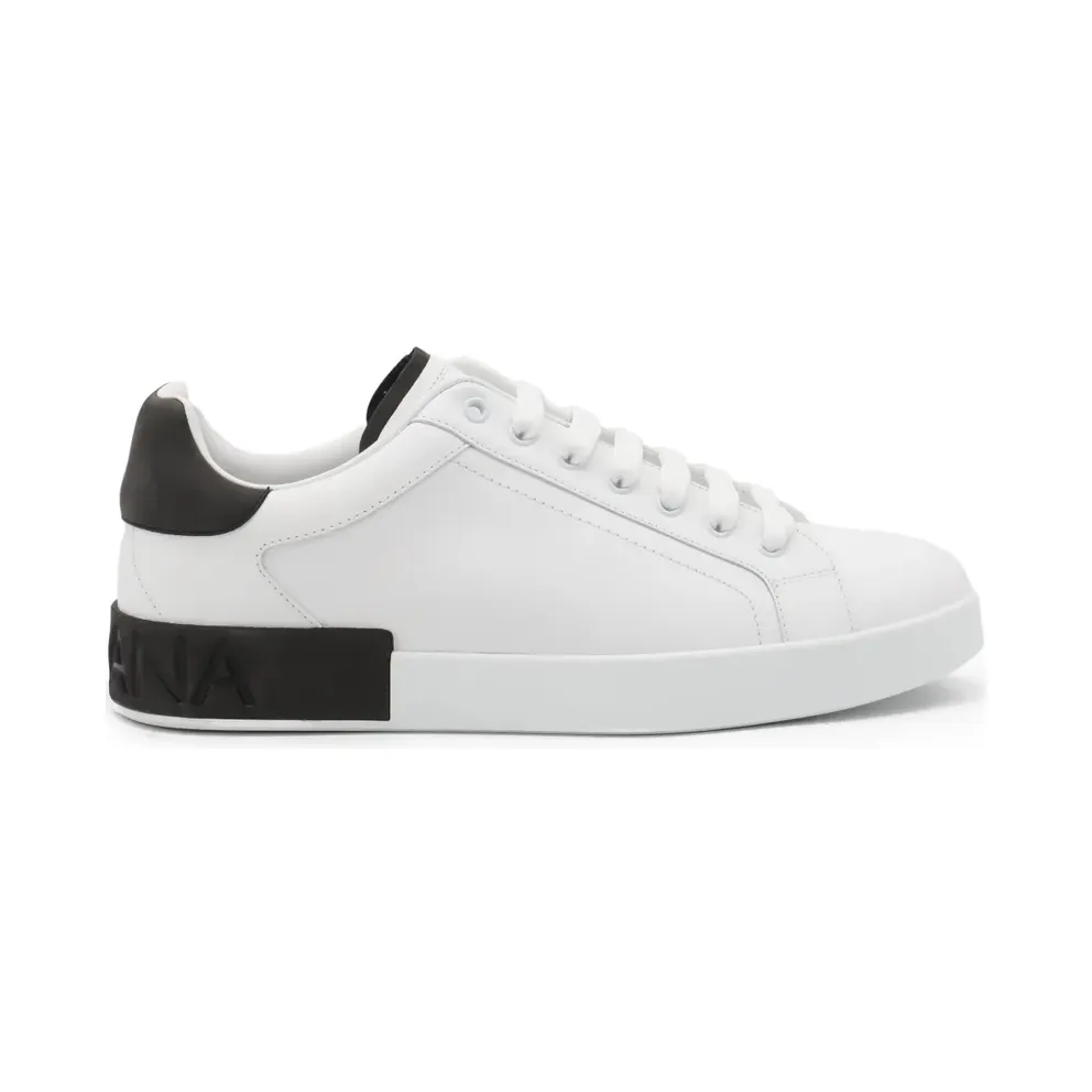 Dolce & Gabbana Portofino leren sneakers met vlakken – Weiß (CS2278AF218)