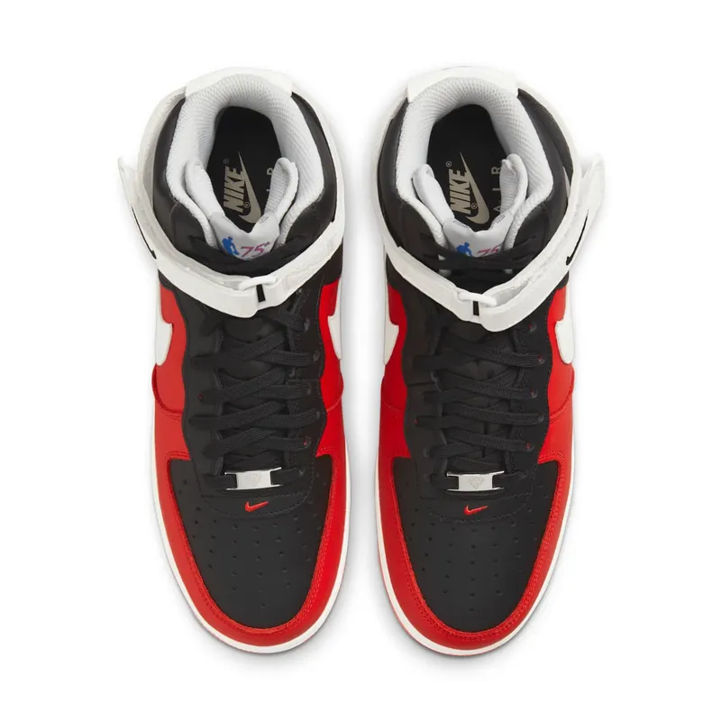 Nike x NBA Air Force 1 High Chile Red – “Black / Grey Fog / Chile Red / Sail” (DC8870-001)