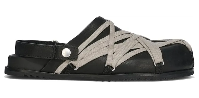Rick Owens Hollywood Megalaced Mule Granola Black (RU01E5813 LOOW1 09)