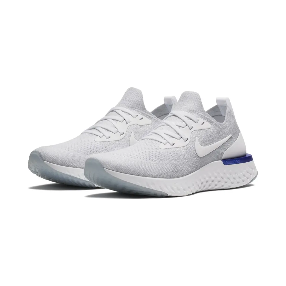 Nike Epic React Flyknit White Racer Blue (W) White/White-Racer Blue (AQ0070-100)
