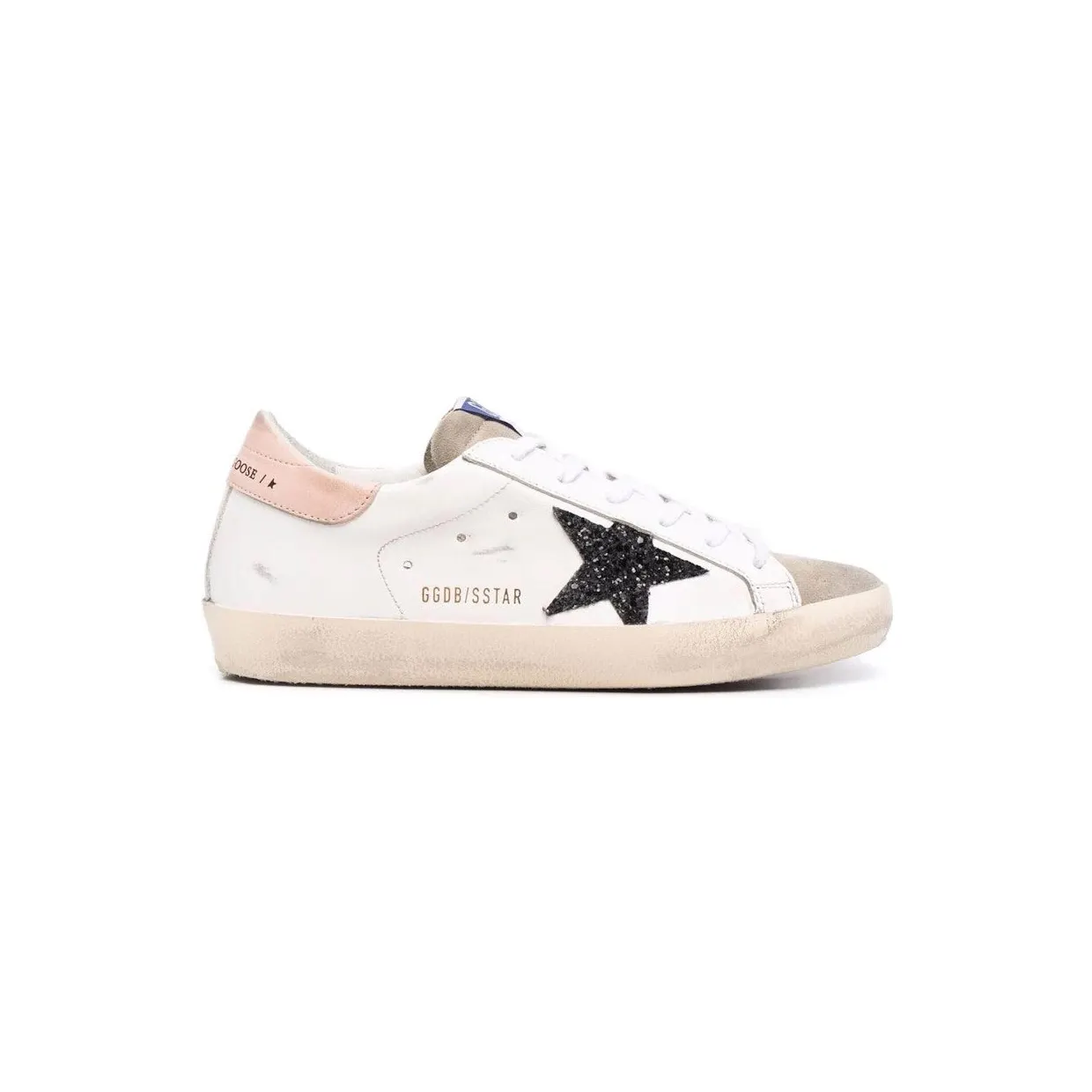 Golden Goose Super-Star White Black Glitter (GWF00101F00271481579)