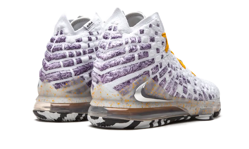 Nike LeBron 17 Bron 2K Playoffs White/Gold/Purple (BQ3177 101)
