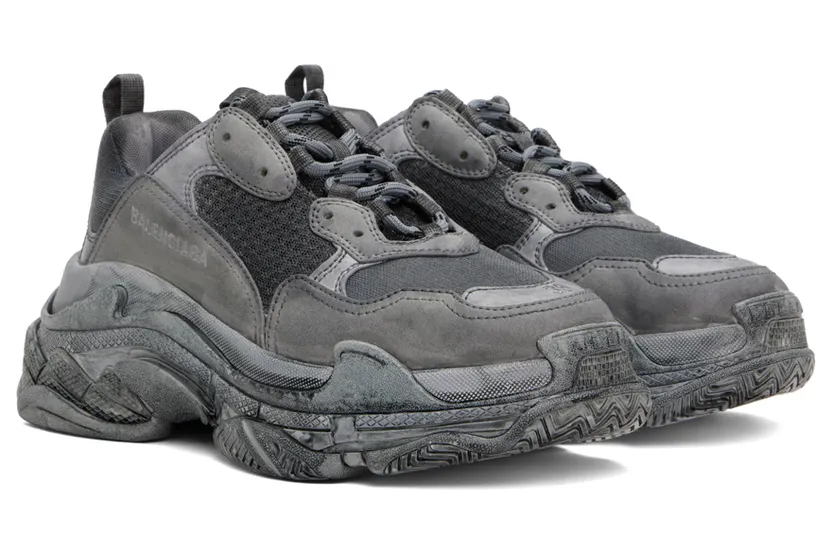 Balenciaga Gray Triple S Sneakers (536737-W3CS4-1200) (4)