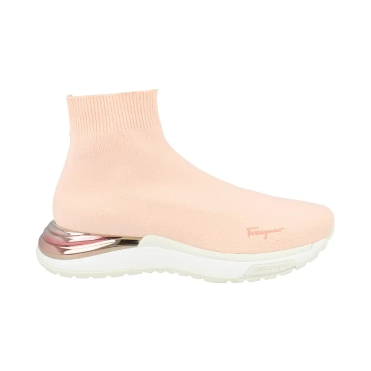 Ferragamo Ninette High-Top Sock Sneakers Pink (030177-751253-1C)