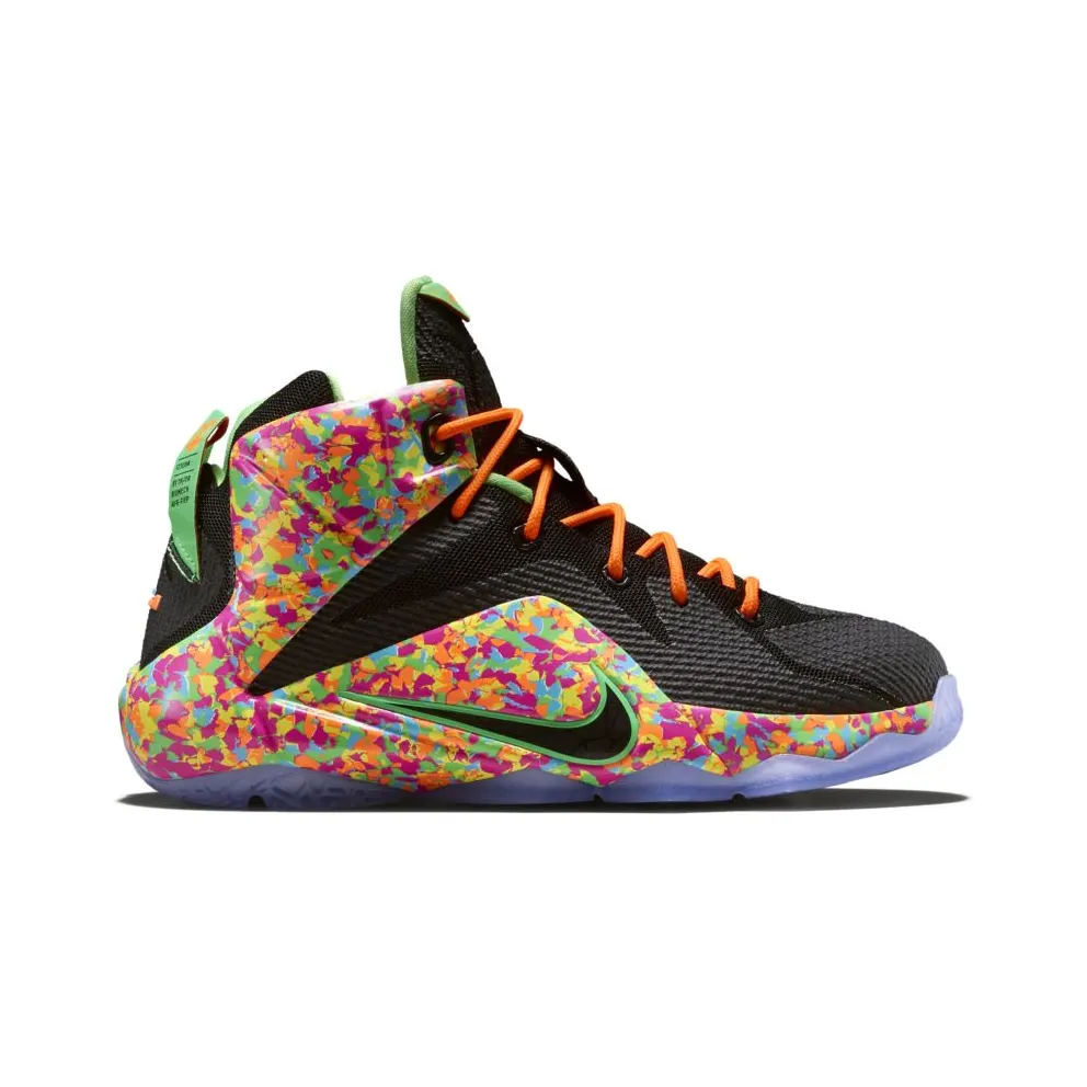 Nike LeBron 12 Fruity Pebbles (GS) Black/Black-Multi-Color (685181-008)