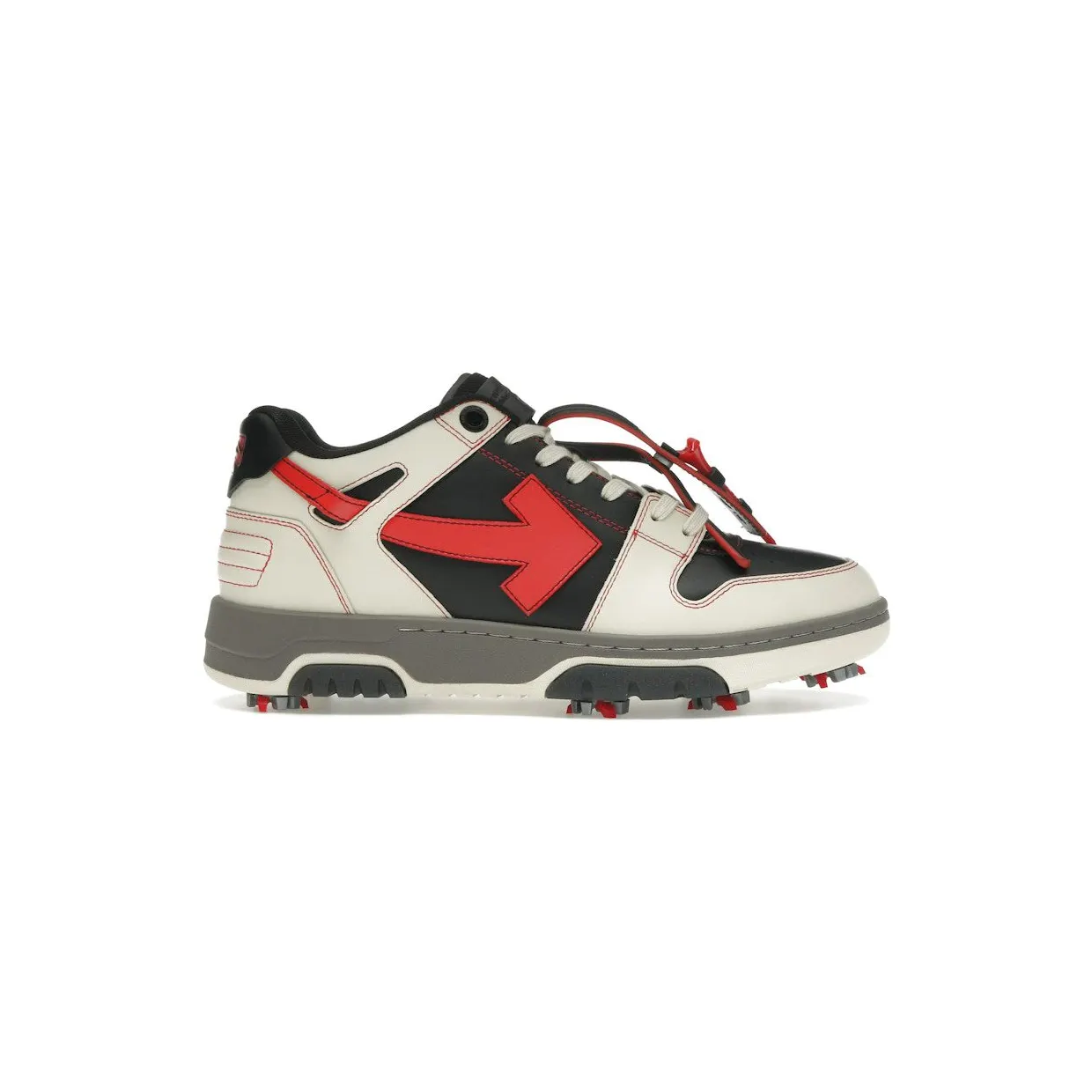 OFF-WHITE Out Of Office OOO Low Tops Golf Paris Hilinski Red Black (OMIA29DT24LEA0010325)