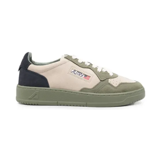 Autry Medalist panelled suede sneakers – Beige (AULMTS42)