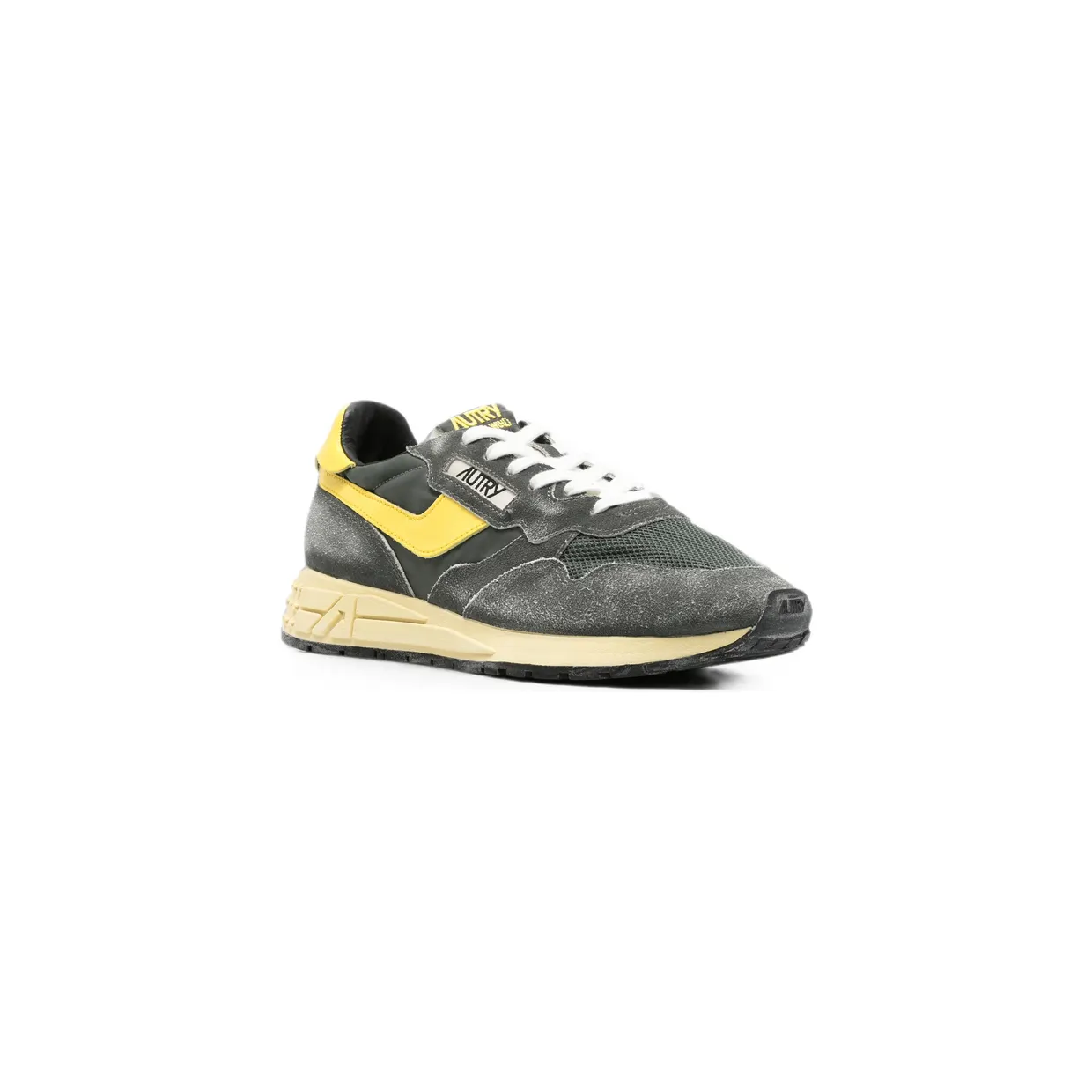 Autry Reelwind Panelled Suede “Grey/Yellow” (WWLM GQ06) (3)