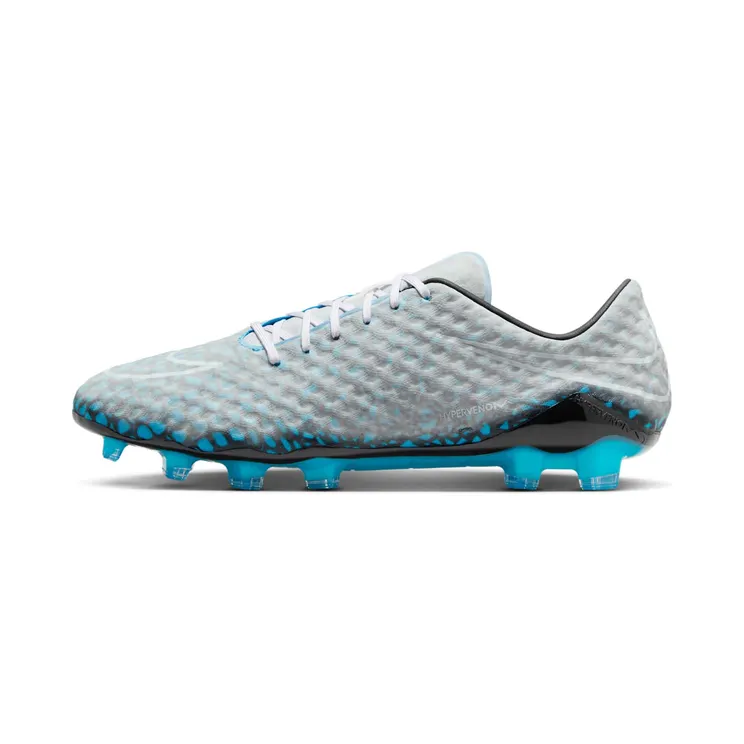 Nike Hypervenom Phantom 1 FG Cleat White Photo “Black / Blue Fury” (HV0153-001)