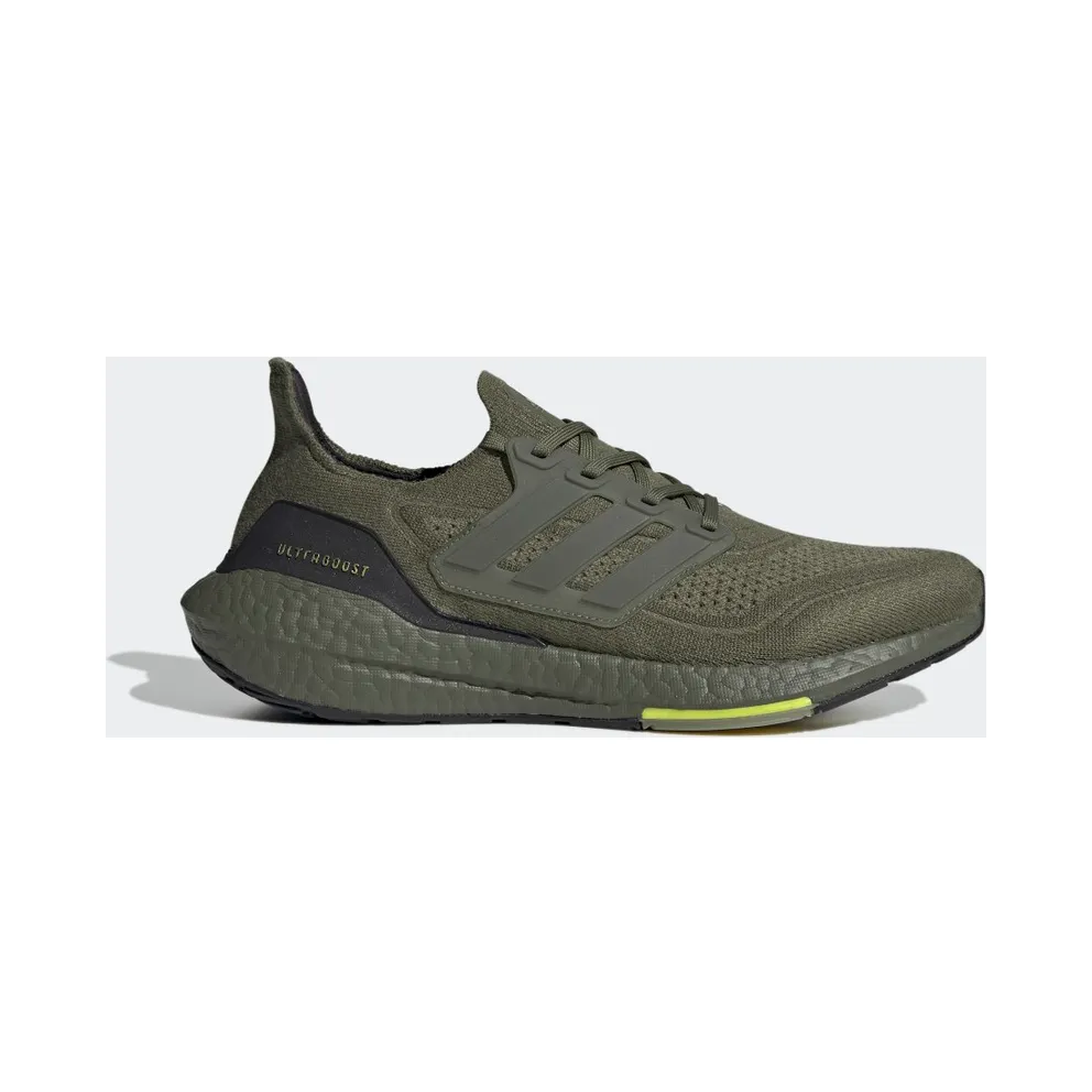 adidas Ultraboost 21 Laufschuh Focus Olive / Focus Olive / Acid Yellow (S23876)