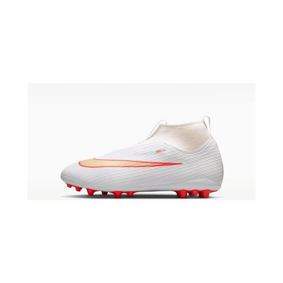 Nike Jr. Mercurial Superfly 11 Academy ‘ Multi-Ground High-Top “White/Bright Crimson/Blur” (IO1528-100)