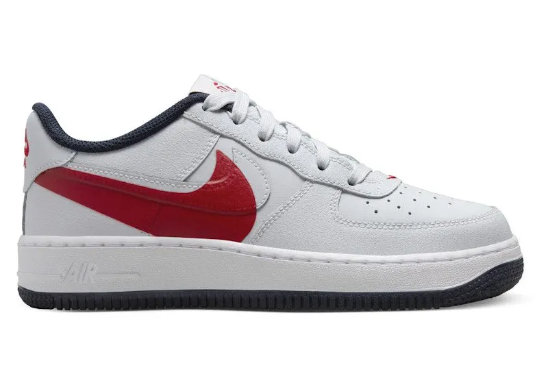 Nike Air Force 1 Low LV8 4 Pure Platinum University Red Obsidian (FQ4118-001)