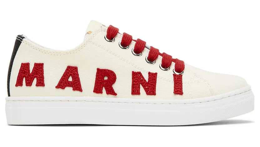 Marni Kids Off-White Logo Sneakers (70404)