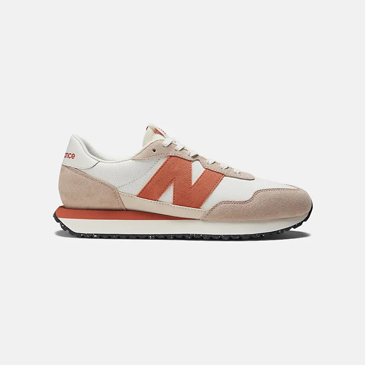 New Balance Taupe & Orange 237V1 Sneakers (MS237RB)