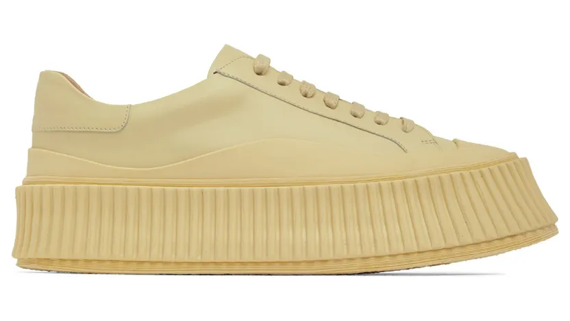 Jil Sander Yellow Oversize Low-Top Sneakers (JS32108A_15215)