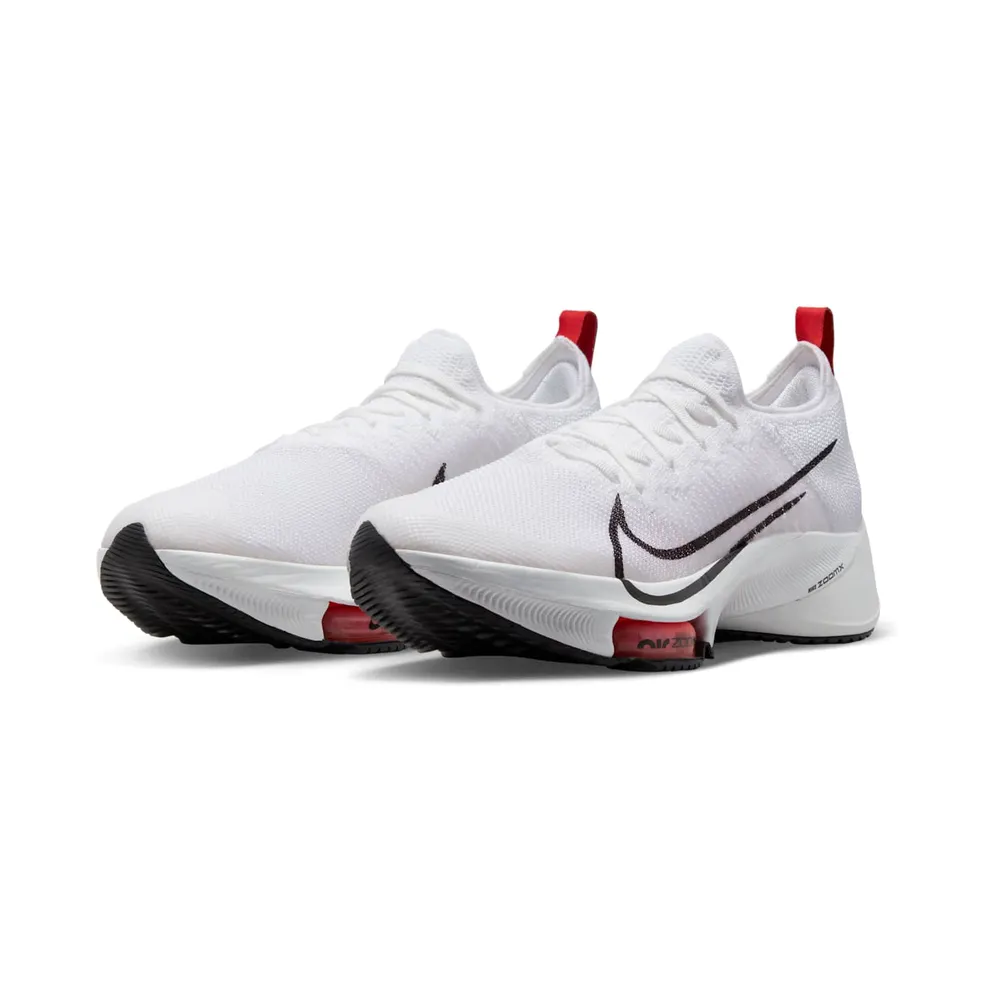 Nike Air Zoom Tempo NEXT% Flyknit White Light Crimson Platinum Tint Black (CI9923-105)