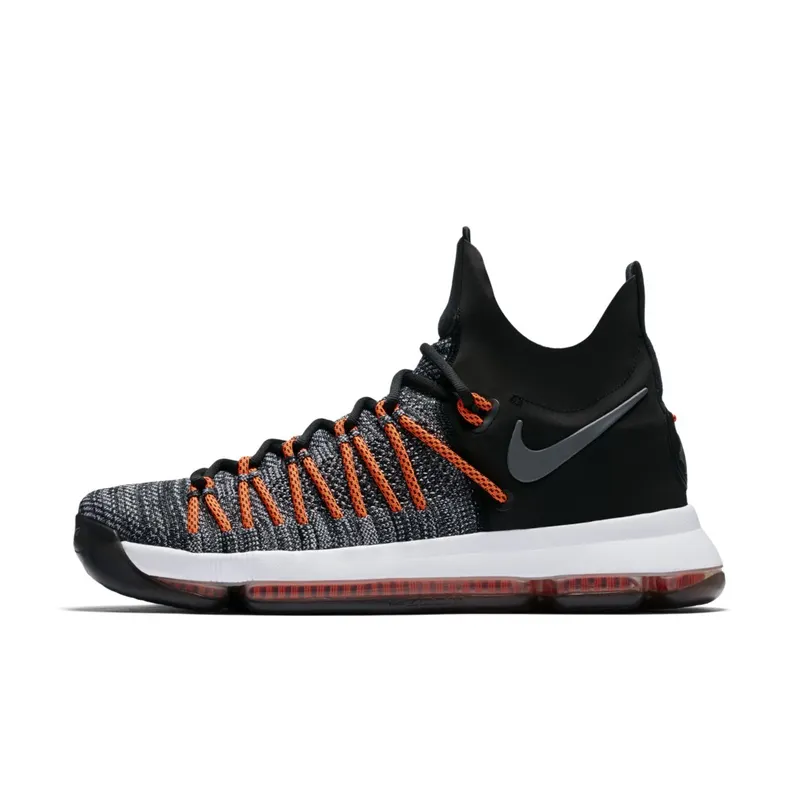Nike KD 9 Elite Dark Grey Hyper Orange Black/White-Dark Grey-Hyper Orange (878637-010)