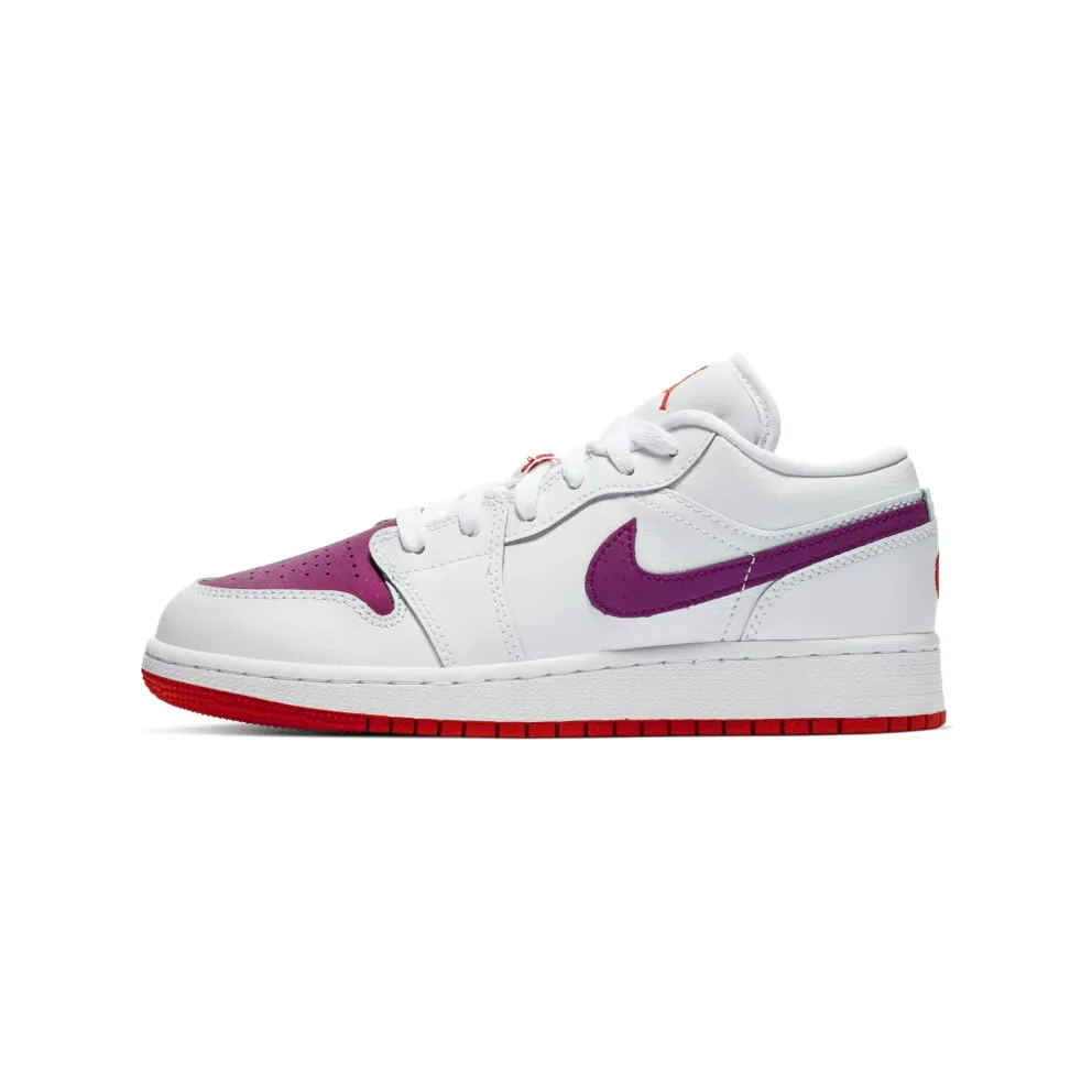 Jordan 1 Low White True Berry (GS) White/Rush Pink-True Berry (554723-161)