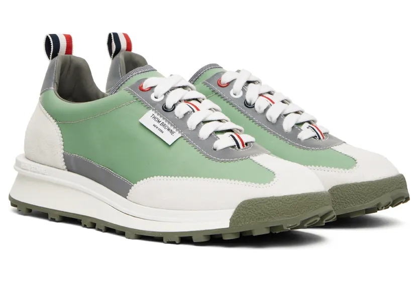 Thom Browne Green Reflective Nylon Tech Sneakers (MFD239A-F0089) (4)