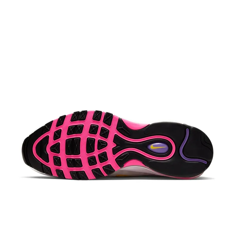 Nike Air Max 97 “White / Bright Violet / Aurora Green / Dynamic Yellow” (921826-106)