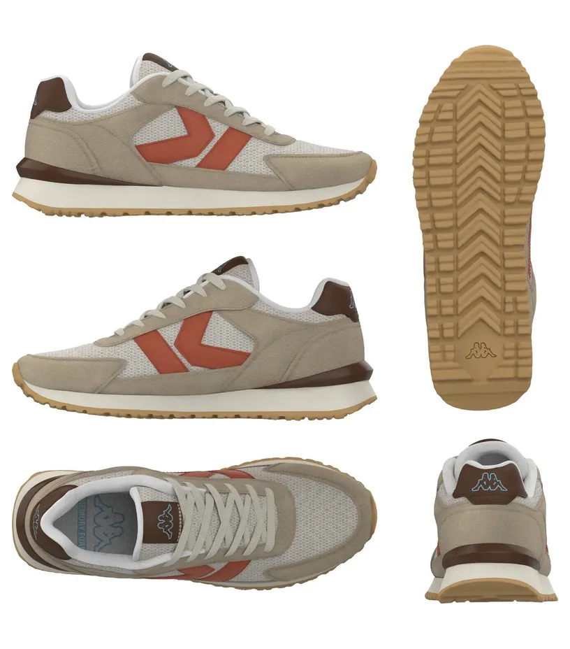 Kappa sneaker witte tofu/beige licht rijst/bruin roodachtig (331Y8KW-A39)