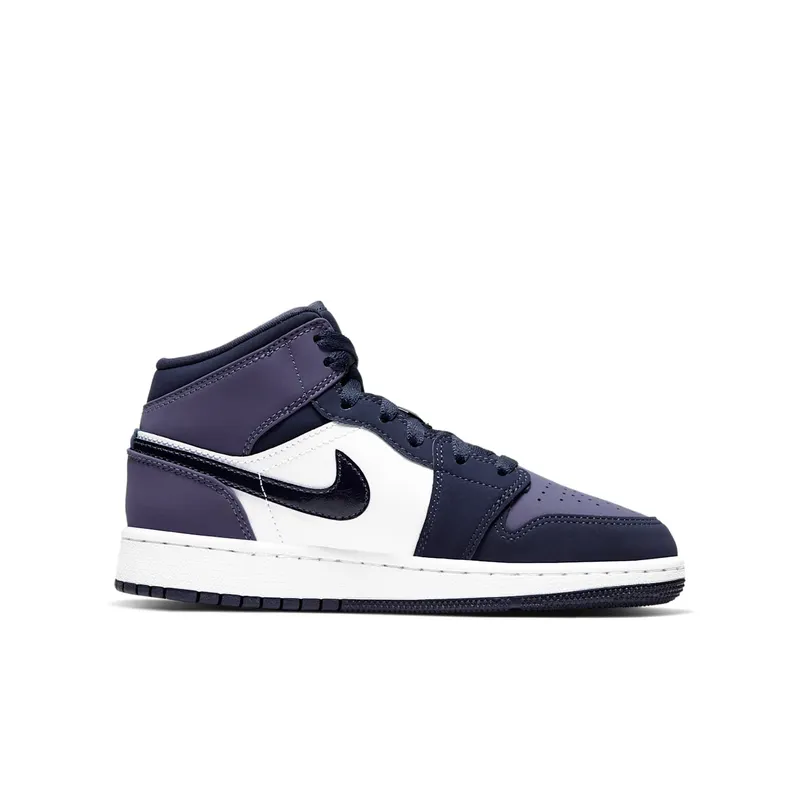 Jordan 1 Mid Sanded Purple (GS) Obsidian/Sanded Purple-White (554725-445)