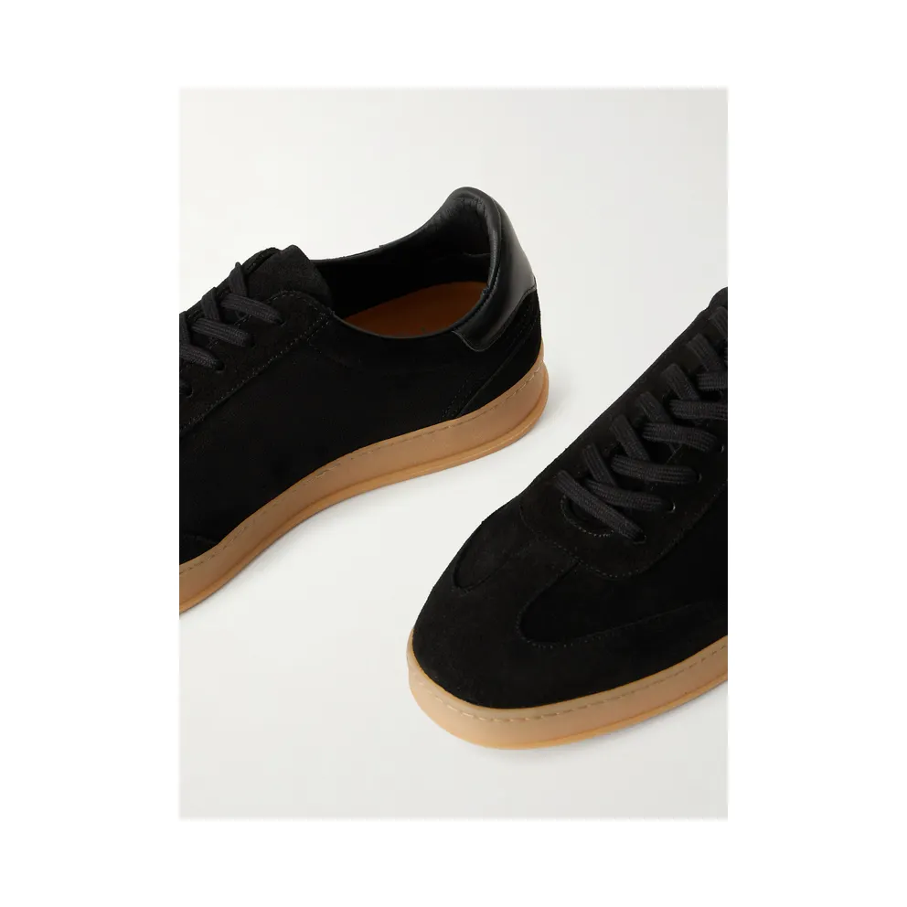 Mr P. Leather-Trimmed Suede Black Ma900017 – Last 7757vitello – Black (MPF261035)