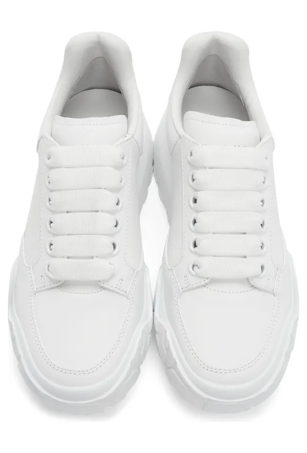 Alexander McQueen White Court Trainer Sneakers (633915WIA98) (5)