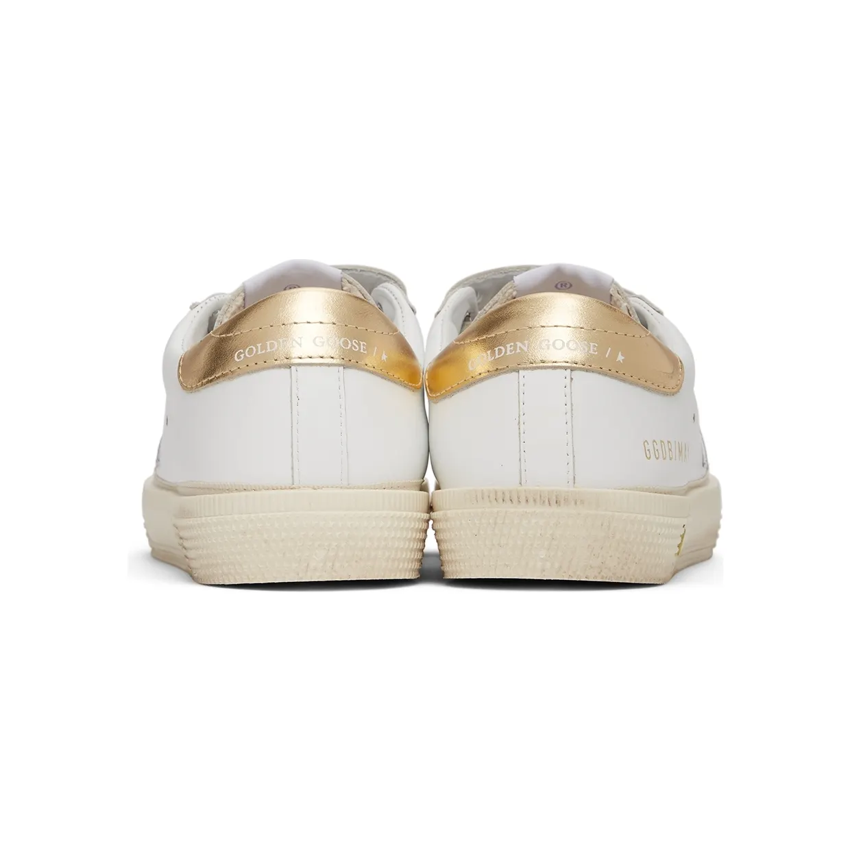 Golden Goose Kids White & Pink Check Star May School Sneakers (GYF00198.F001995.10761) (2)