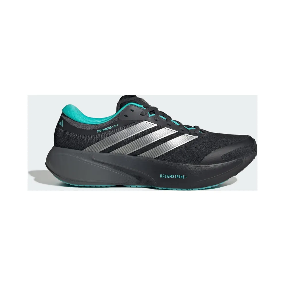 Adidas SUPERNOVA RISE 3 MERCEDES AMG PETRONAS F1 TEAM Schuhe Core Black / Silver Metallic / Semi Mint Rush (KJ3671)