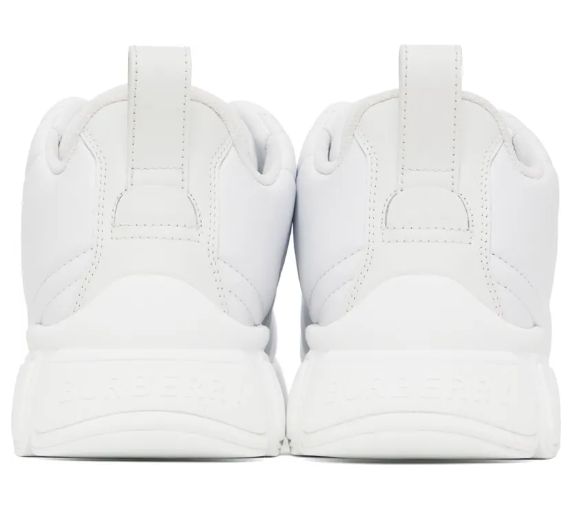 Burberry White Quilted Leather Sneakers (8056654) (2)