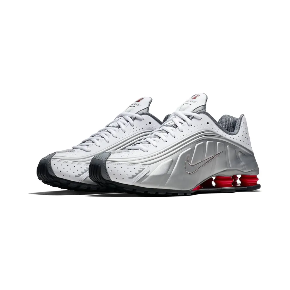 Nike Shox R4 Metallic Silver Comet Red (2018) White/Metallic Silver-Comet Red-Black (BV1111-100)