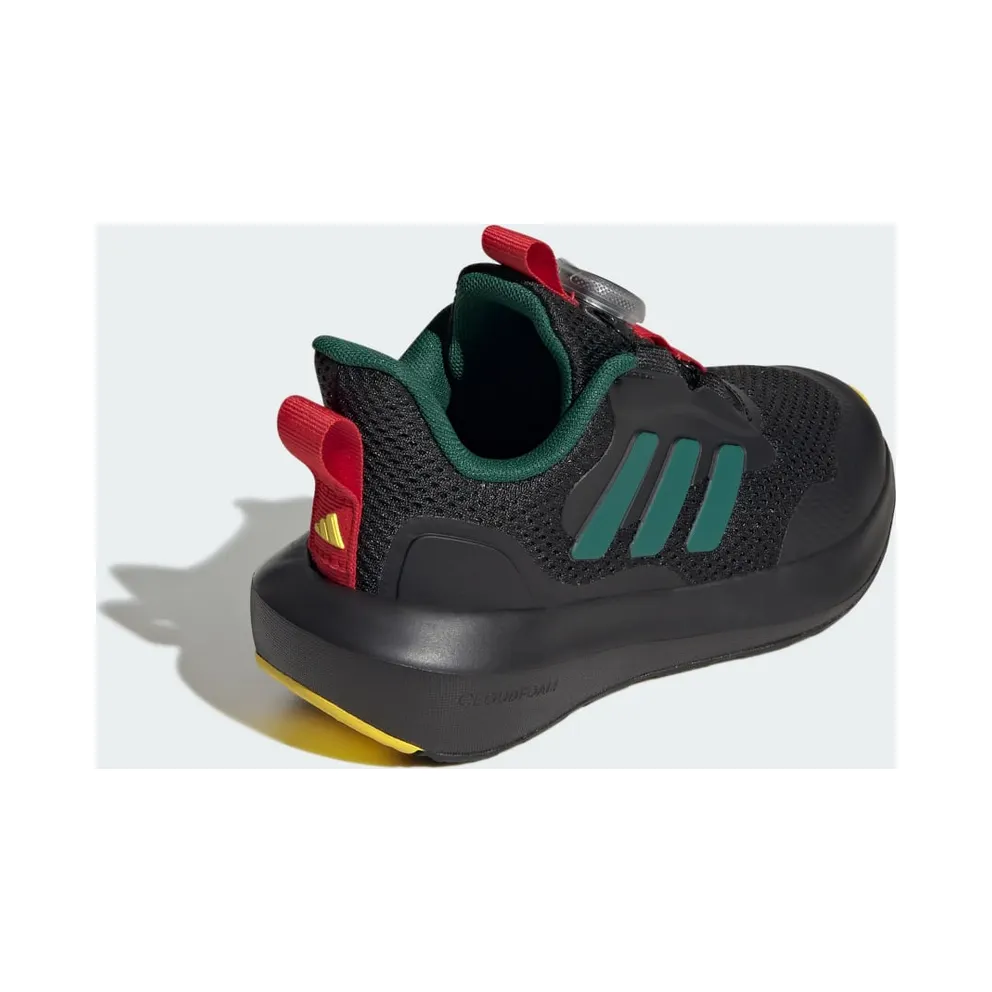 Adidas Fortarun 3.0 Boa Shoes Kids Core Black / Collegiate Green / Yellow (JI2197)
