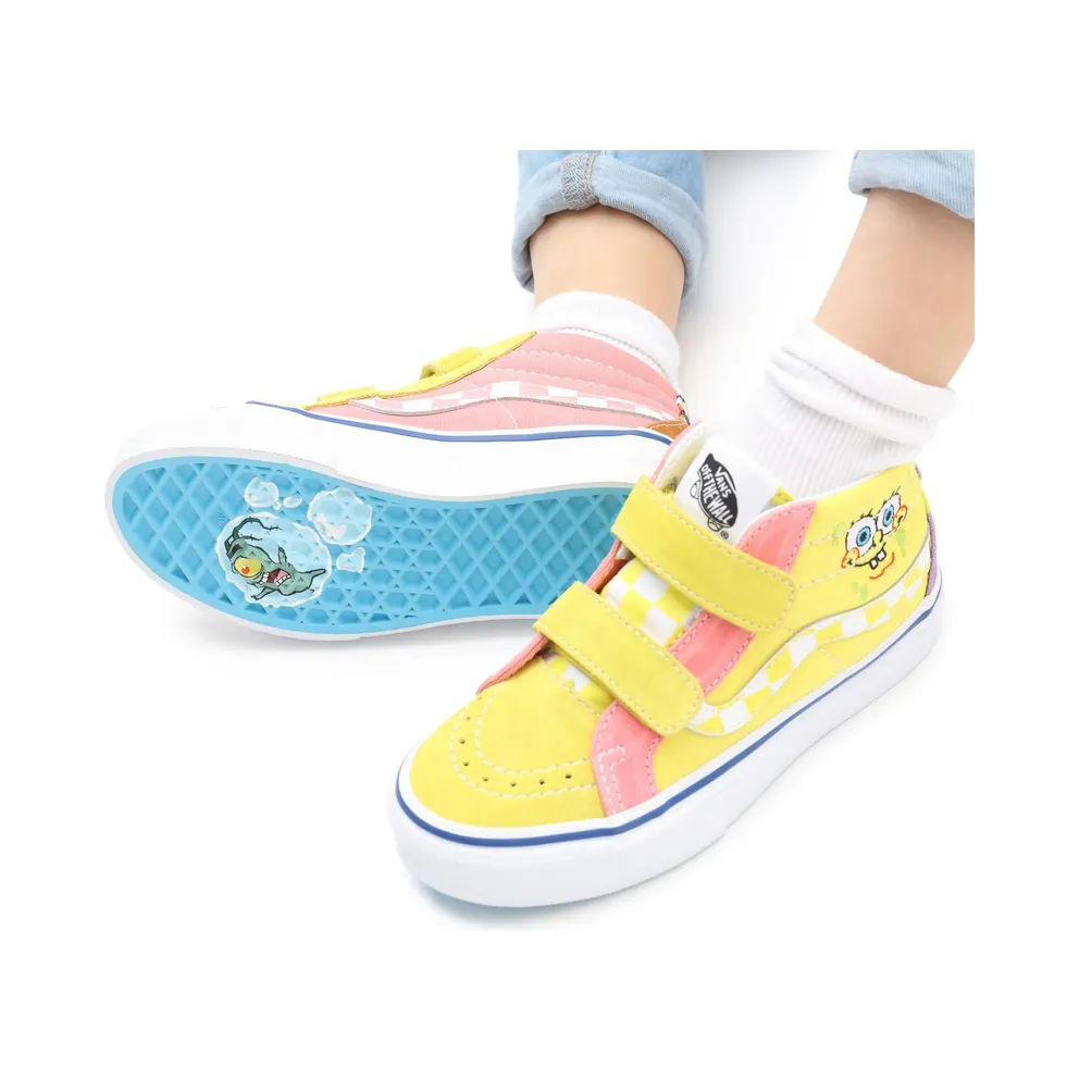 VANS Vans X Spongebob Sk8-mid Reissue Velcro Kids’ Shoes Multicolour (VN00018T9ES)