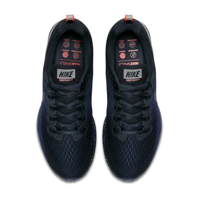 Nike Air Zoom Pegasus 34 Shield Black Obsidian Black/Black-Black-Obsidian (907327-001)