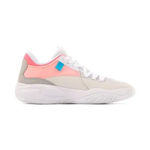 Puma Court Rider Twofold basketbalschoenen Wit/Paars (195658-02)