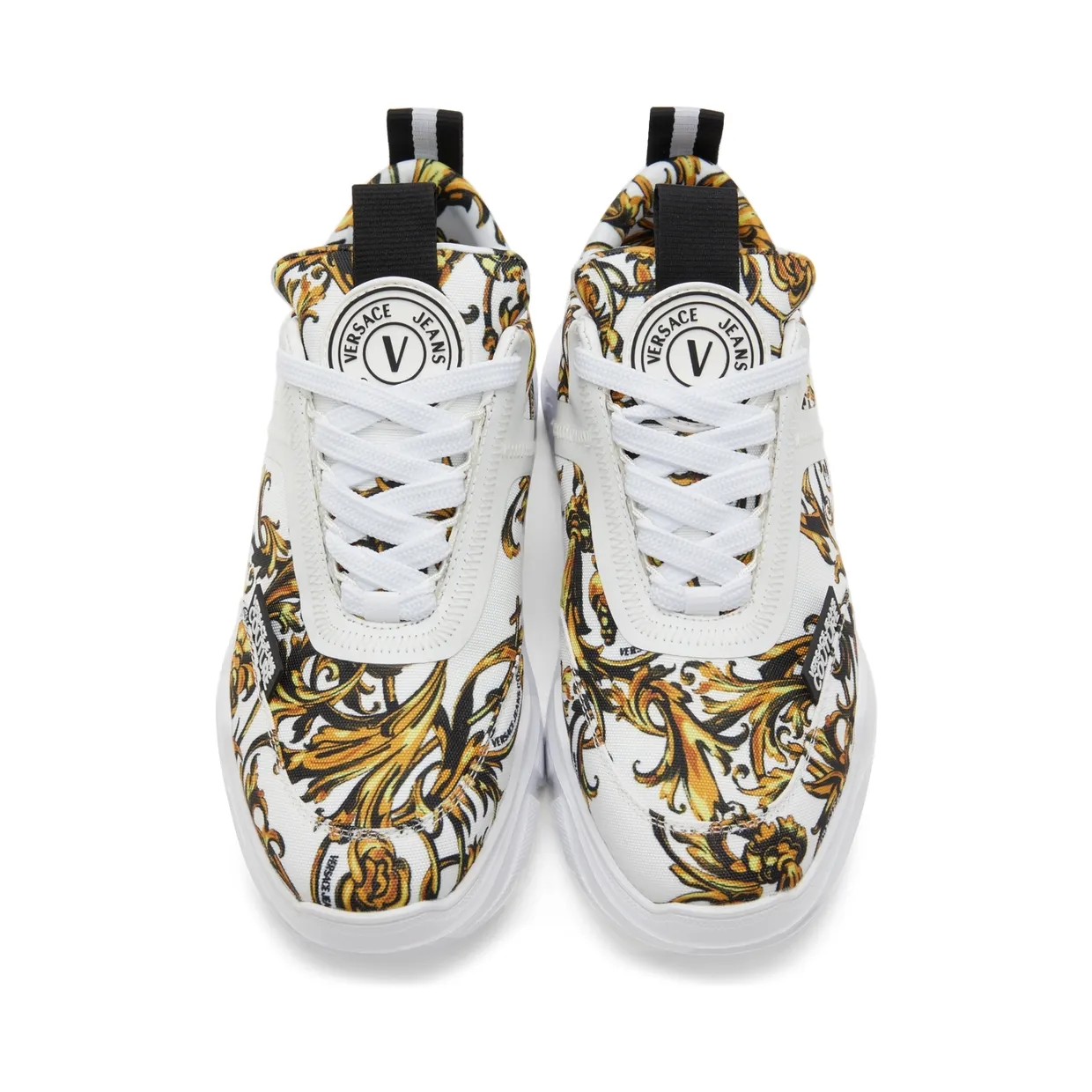 Versace Jeans Couture White Regalia Baroque Speedtrack Sneakers (E72YA3SC7 EZS255) (5)