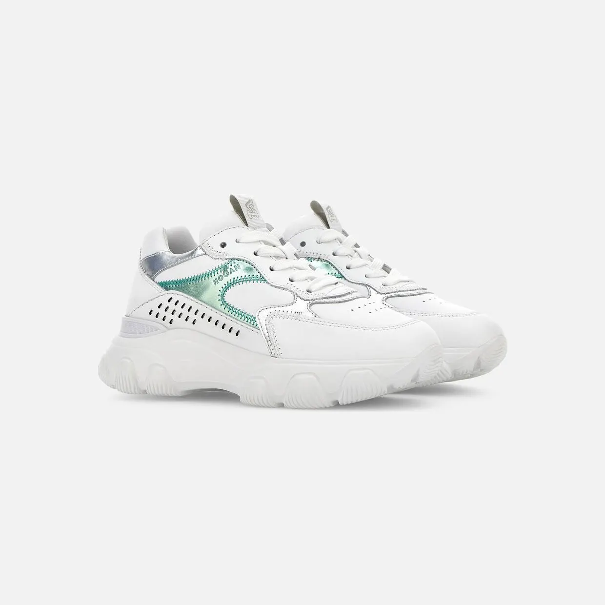 Hogan Hyperactive White Silver Green (HXW5400DQ01NOX0RU2)