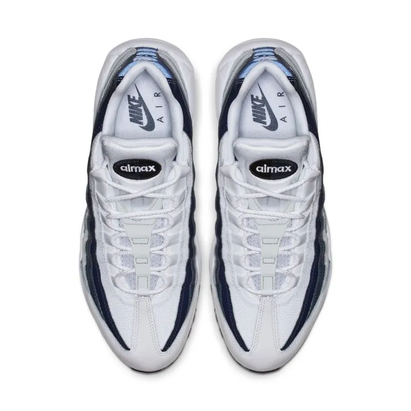Nike Air Max 95 Essential White White Midnight Navy Monsoon Blue White (749766-114)