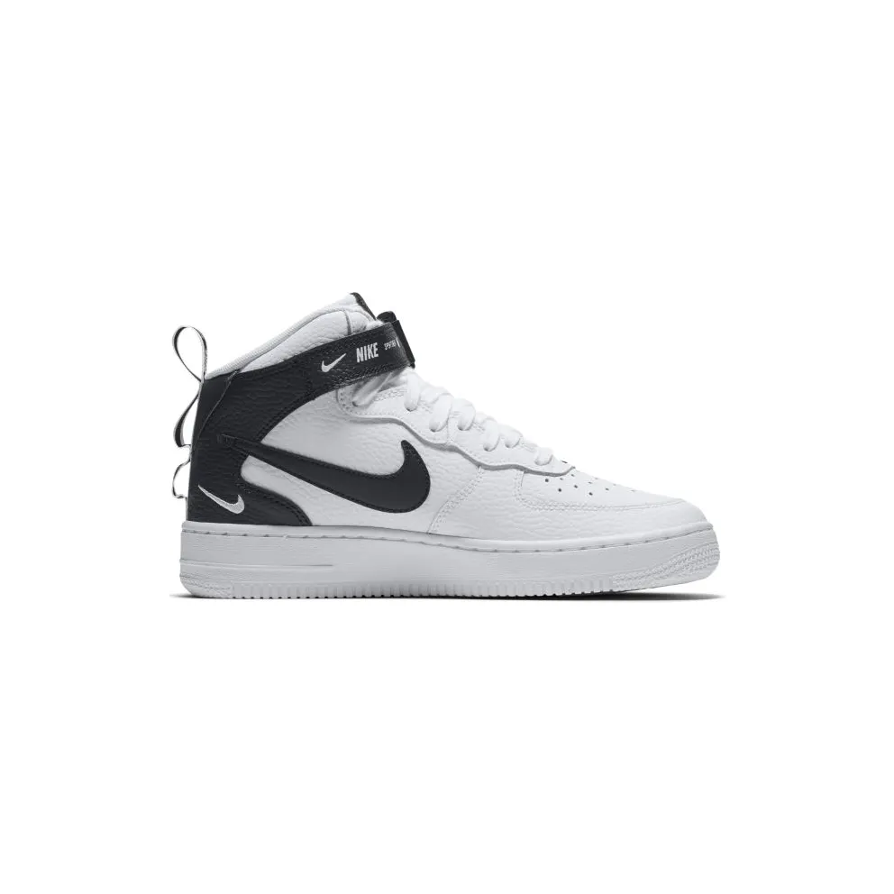 Nike Air Force 1 Mid Utility White Black (GS) White/Tour Yellow-Black (AV3803-100)