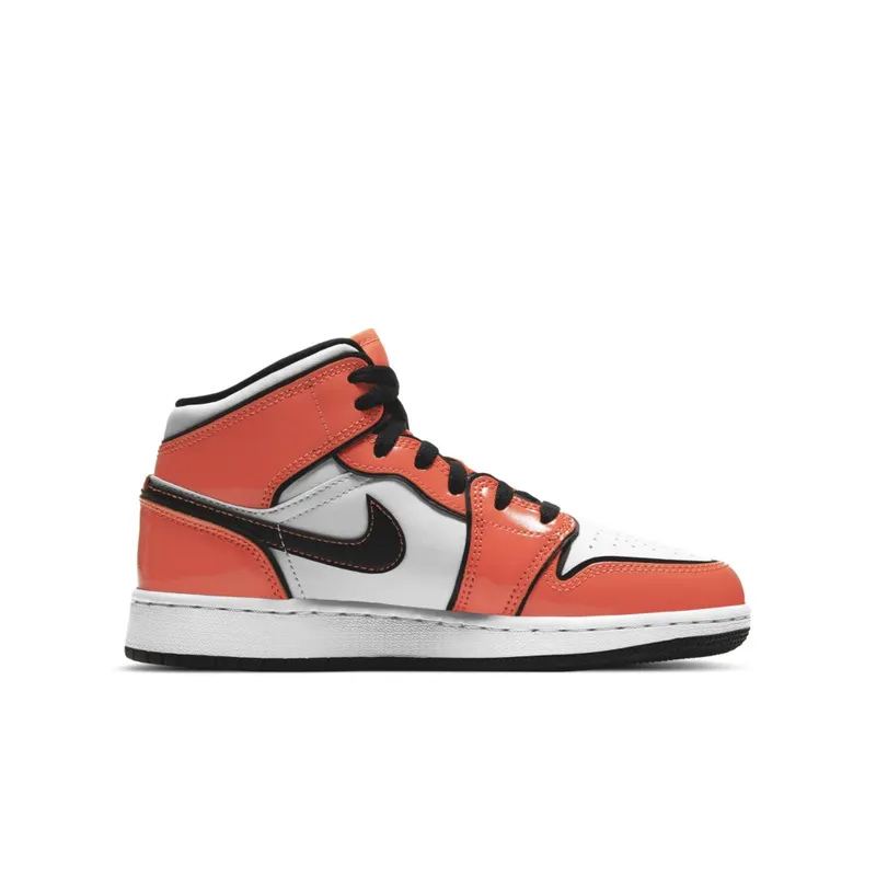 Jordan 1 Mid Turf Orange (GS) Turf Orange/Black/White (BQ6931-802)