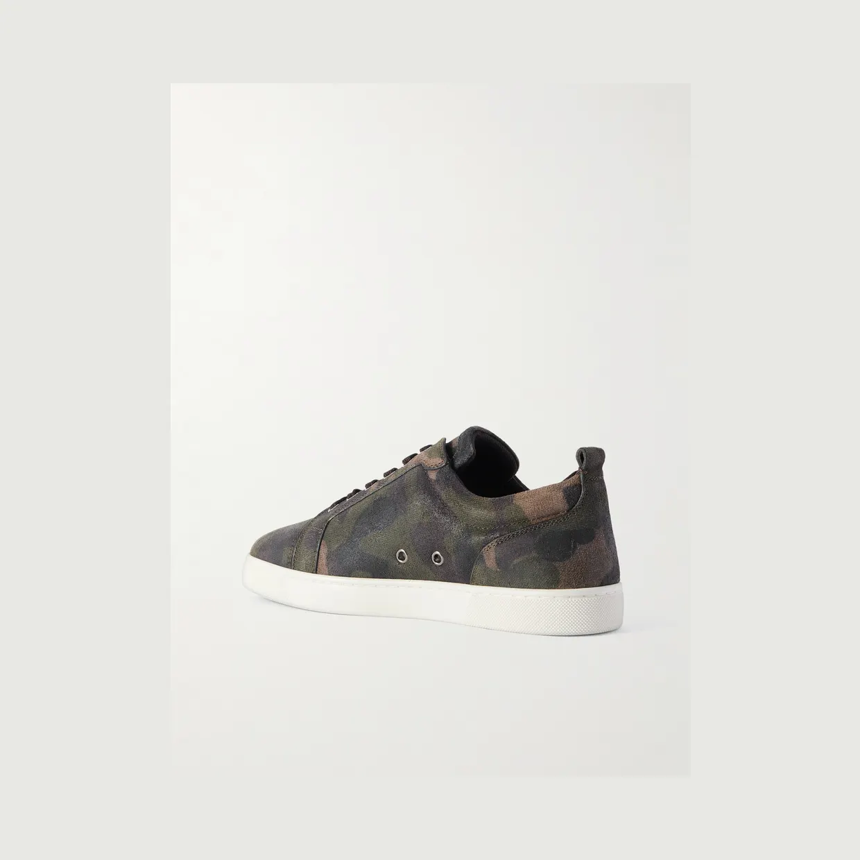 Christian Louboutin Louis Junior Camouflage-Print Nubuck Sneakers Green (3250632) (4)
